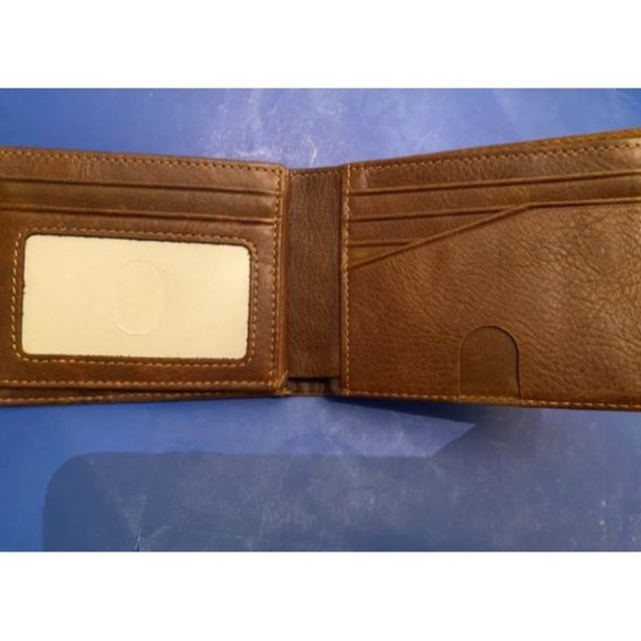 Mens Wallet With AirTag Holder, Bifold Leather RFID Blocking 2 ID Window 12 Card - Picture 3 of 3